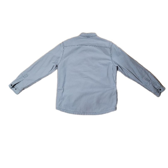 L.L. Bean Men M Reg Light Grey Button Up Jacket Sherpa Line Chest Pockets Casual - Picture 5 of 7